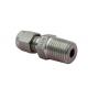 Fractional Tube Compression Tube Fittings 1 / 8 To 1 / 2 Inch Straight Male Connector