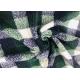 Comfortable Sherpa Blanket Material Green Plaid 340GSM 100% Polyester
