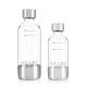 Refillable Clear Soda Maker Bottle With Stainless Steel Cap And Base