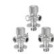 Bathroom Three-Way Angle Stop Valve with Modern Design and Durable 304 Stainless Steel