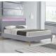 Minimalistic Contemporary LED Upholstered Bed  Assemble Easily Customized Size