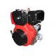 Red color High Performance Diesel Engines 1 cylinder air cooled electric start