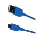 Blue USB2.0 Charge & Transfer Data Cable to Micro 5 Pin Connector Cable