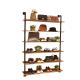Wood / Metal Indoor Shoe Rack Display Shelves Modern 6 Layers Store Fittings
