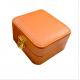 OEM Small Portable Jewelry Box With Lock PU Leather 10cm 5cm