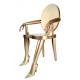 Golden Titi Fiberglass Arm Chair With A Bright Gold Leaf Finish Hand Carved