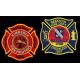 Custom Iron On Embroidered Badge twill fabric Background Firefighter Patches
