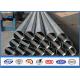 36.9m / s Ant i -wind Capacity galvanized metal pipe , steel transmission pole With Galvanization min 86 microns