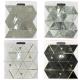 Marble Stone Triangle Luxury Mosaic Tiles With Stainless Steel Metal Mosaic Tile Bathroom Backsplash