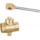 1602 Magnetic Lockable Brass Ball Valve DN20 DN25 DN32 DN40 DN50 with Square Patterned Stemhead and Meter Outlet