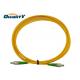FC APC To FC APC Connector Optic Fiber Patch Cord For FTTH SM Yellow Cable