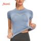 Lulu Seamless Yoga Slim Fit Short Sleeve Breathable T Shirt Women Gym Fitness Top