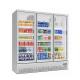 Supermarket 3 glass doors refrigerator drink display cooler yogurt milk refrigerator showcase