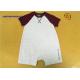 Raglan Baby Boy Short Sleeve Bodysuits Color Custom With U Shaped Crotch