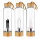 18oz 550ml Quartz Crystal Water Infuser Bottle with Bamboo Lid