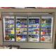 380V 1600L Multideck Glass Beverage Cooler For Supermarket