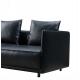 Modern Style Half Leather Sofa Comfortable Reclining Living Room Sets