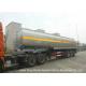 Liquid Alkali Tanker Trailer With Stainless Steel Polished Tank For Sodium Hydroxide