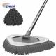 Telescopic Cleaning Mop Handle Grey Microfiber Stainless Steel Triangle 55-150cm