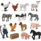 Realistic Detailing Farm Animals Figures Finely Sculpted Hand Painted For Dioramas