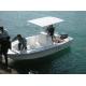 6 M Fiberglass Hull Pontoon Fishing Boats , 6 Person Inflatable Boat With Center Console