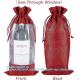 Organza Gift Bags, Jute Red Wine Bags, Burlap Bottle Pack 750ml With Sheer Window Organza Hessian Drawstring Bags