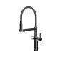 Black 360 Degree Kitchen Sink Faucet 490mm Height ISO9001