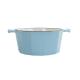 Blue Cast Iron Stock Pots Cooking 10.2cm Height Wear Resistant For Soup