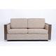 Custom Modern Upholstered Sofa With Wood Frame Arm Rest And Stainless Steel Legs