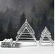 Crystal singing pyramid with two-way zipper and easy to take made in china MOQ 1