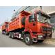 Neon Red Dump Truck 20 Cubic Yards Capacity MAN Axle Collision Mitigation System