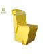 Yellow Eco Chair Foldable Cardboard Furniture Finish Lamination