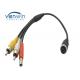 Female 4-Pin to RCA (A/V) Adapter Wire , RCA to 4-PIN Monitor / Camera Adapter