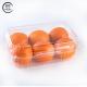 Disposable Hinged Transparent PET Clamshell Fruit Containers for Orange Packaging