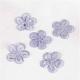 Silver Satin Flower Applique Scrapbooking Iron On Flowers For Clothes