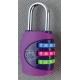 3digit travel bag lock zinc alloy