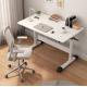 Frame Color White Custom Mechanical Wooden Manual Sit Standing Desk Height Adjustable