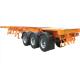 1100R20 Tire 60 Ton Capacity Flat Bed Semi Trailer With 12 Twist Container Locks