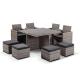 Luxury Garden Poly Rattan Handwoven Solaris High Synthetic Wicker Outdoor Furniture Set