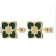 CZ Stone Shamrock Earring Four Leaf Clover Green St.Patrick'S Day Earrings For Women Irish Jewelry
