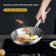 Hot Selling Double Bottom Stainless Steel Non Stick Frying Pan With Stainless Steel Handle