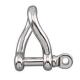 STAINLESS STEEL 316 TWIST SHACKLE 3/8 WITH SCREW PIN