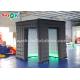 Inflatable Party Tent Black Inflatable Cube Photo Booth For Advertising High Tear Strength