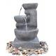 Hand Cast Indoor / Outdoor Tiered Water Fountains In Faux Stone Bowl