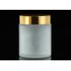 Beard Balm Packaging Glass Cosmetic Jar Matte Frosted Tall 100g With Silver Metal Lids
