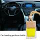 10 ml square empty glass handing car perfume bottle with wooden cap