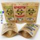Brown Kraft Paper Standing Pouch Gravnre Printing with Zipper Top Sealing