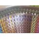 Aluminium Metal Chain Link Curtains With Bended Track And Different Colors