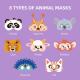 Kids 3D Forest Animal Felt Masks Party Craft Kit 8 Pieces for Christmas Birthday