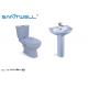Square close coupled toilet Universal gravity flush 665*400*835mm Size